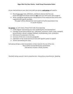 Edgar Allan Poe Short Stories - Small Group Presentation Rubric As