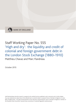 Bank of England Staff Working Paper No. 555