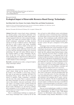 Ecological Impact of Renewable Resource