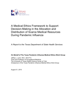 Crisis Standards of Care | Technical Resources | TRACIE
