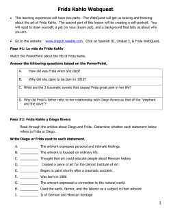 Frida Kahlo Webquest - Gutierrez Class Website