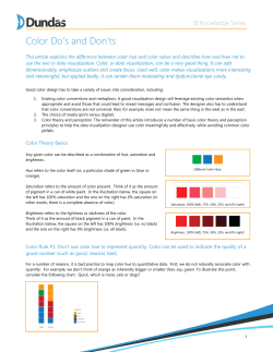 Color Do`s and Don`ts - Dundas Data Visualization