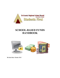 School Based Funds Handbook - Tri