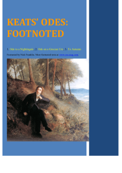 Keat`s Odes: footnoted
