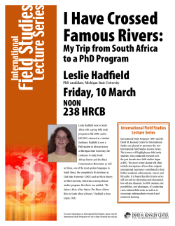 I Have Crossed Famous Rivers