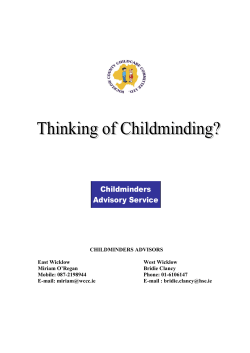Thinking of Childminding - Wicklow County Childcare