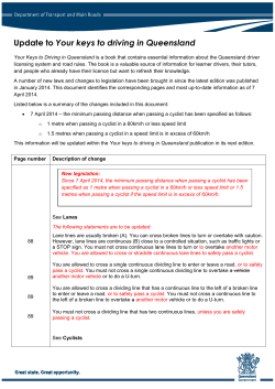 Update To Your Keys To Driving In Queensland