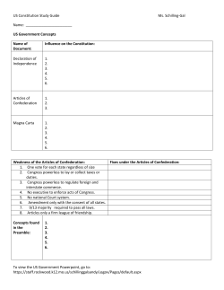 US Constitution Study Guide Ms. Schilling