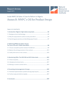 Annex B: NNPC`s Oil for Product Swaps
