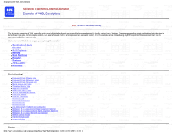 Examples of VHDL Descriptions