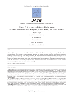 Airport Performance and Ownership Structure - Purdue e-Pubs