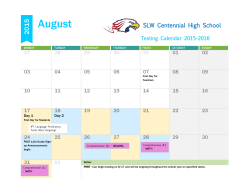 Testing Calendar 2015-16 - St Lucie County School Sites