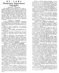 Montgomery Improvement Association Bylaws