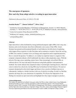 The emergence of openness: How and why firms adopt