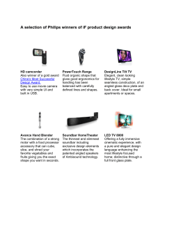 A selection of Philips winners of iF product design awards