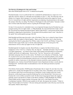 The March on Washington for Jobs and Freedom