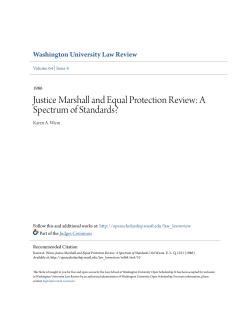 Justice Marshall and Equal Protection Review