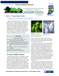 Sustainable Forestry - Purdue Extension