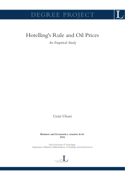 Hotelling`s Rule and Oil Prices