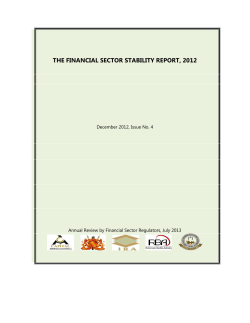 the financial sector stability report, 2012