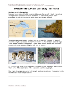 Introduction to Our Class Case Study &ndash; Isle Royale