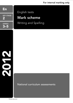 Mark scheme - Primary Tools