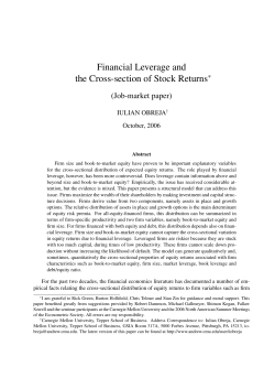 Financial Leverage and the Cross-section of Stock Returns