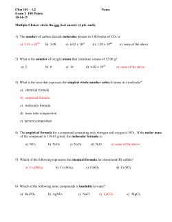 Exam 2 Answers ()