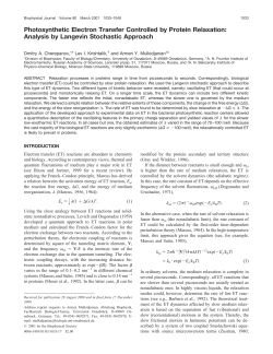 Photosynthetic Electron Transfer Controlled by Protein Relaxation