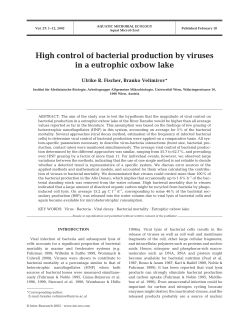 High control of bacterial production by viruses in a eutrophic oxbow