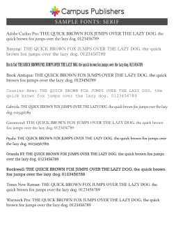 THE QUICK BROWN FOX JUMPS OVER THE LAZY DOG. the quick