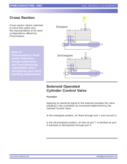 Cylinder Control Valve Cross Section