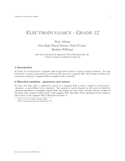 Electrodynamics - Grade 12