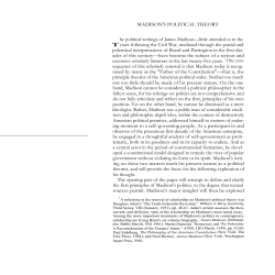 MADISON`S POLITICAL THEORY he political writings of James