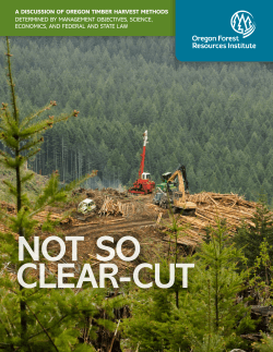 A DISCUSSION OF OREGON TIMBER HARVEST METHODS