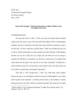 Seeds of the Struggle: A Historical Recognition of Black Children in