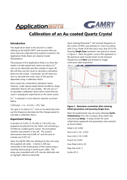 Calibration of an Au-coated Quartz Crystal