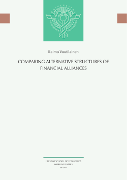 comparing alternative structures of financial alliances