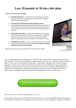 Lose 20 pounds in 30 days diet plan