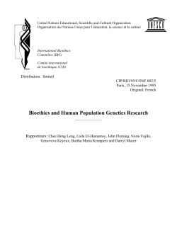 Bioethics and human population genetics research