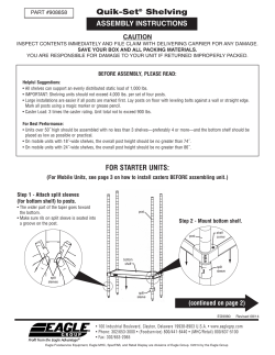 Quik-Set&reg; Shelving