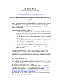 GUIDELINES FOR TRAVELING AS TOURIST FROM MERCOSUR