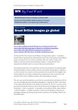 Big Food Watch - World Public Health Nutrition Association
