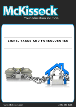 liens, taxes and foreclosures