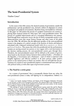 The Semi-Presidential System