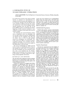 a comparative study of nucleocytoplasmic interactions