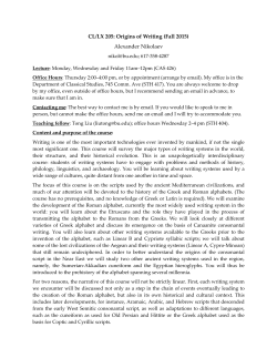 Introduction to writing systems