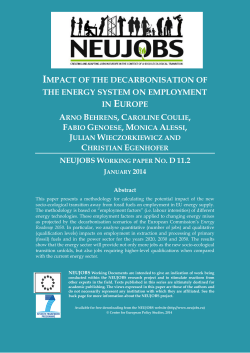 impact of the decarbonisation of the energy system on employment