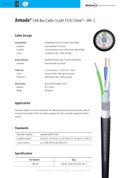 Armada&reg; CAN Bus Cable 1x2x0.75/0.75mm&sup2; &bull; SHF-2