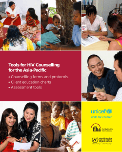 Tools for HIV Counselling for the Asia-Pacific